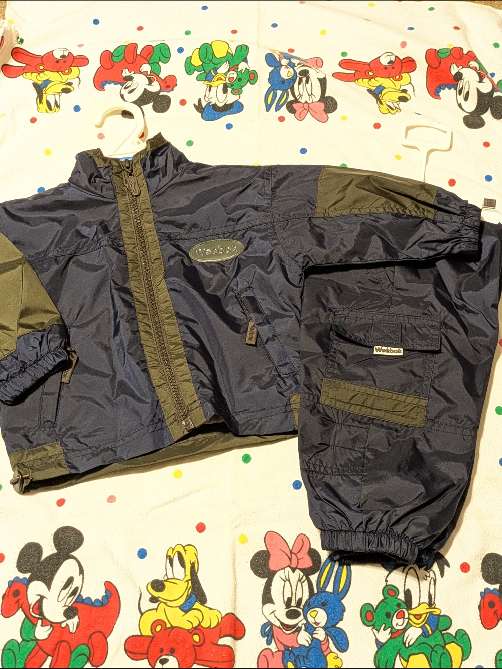 Vintage Weebok by Reebok Toddler Navy Green Windbreaker Jacket NWOT